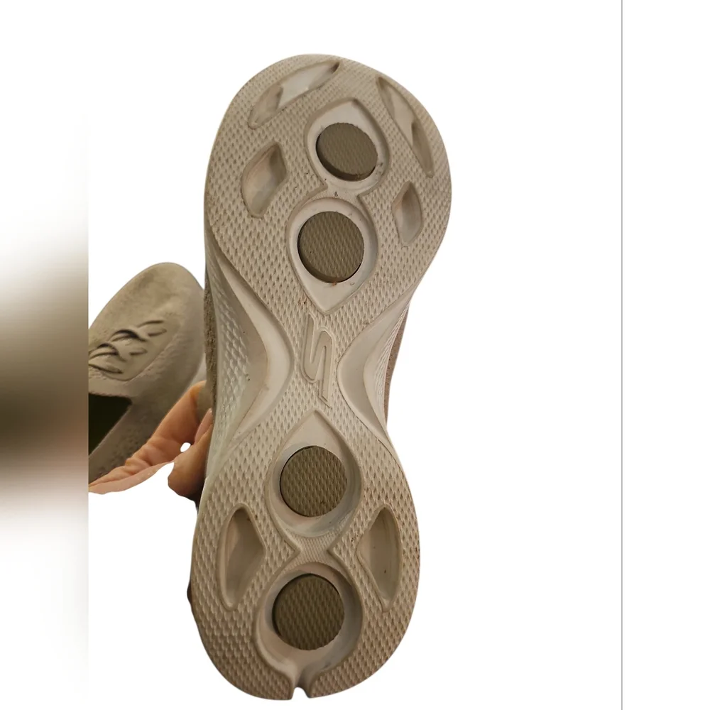 Skechers Women’s Taupe Knit Lace-Up Slip-On Sneakers Sz 11 SH320 - Picture 7 of 7